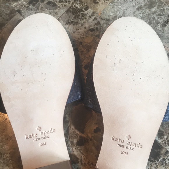 Kate Spade BRIE BLUE Denium SLIDE SANDALS size 10 - Picture 4 of 5